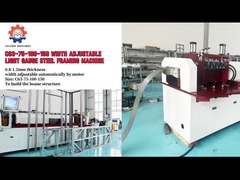 Máquina de armazenagem de aço leve ajustável em largura