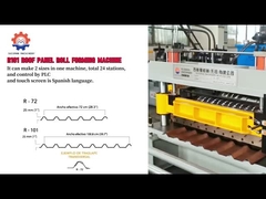 0.3-0.8mm Metal durável R101 Trapodial Roof Panel Roll Forming Machine