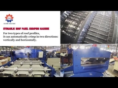 0.3-0.8mm Máquina de curvatura de folhas de telhado corrugado de aço galvanizado com motor de 11kw para uso no telhado