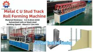Máquina de moldagem de rolos C U Stud Track
