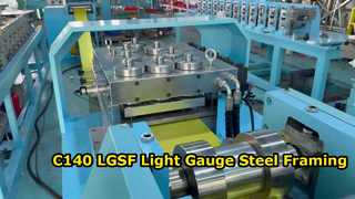 Máquina de estrutura de aço de calibre leve C140 LGSF
